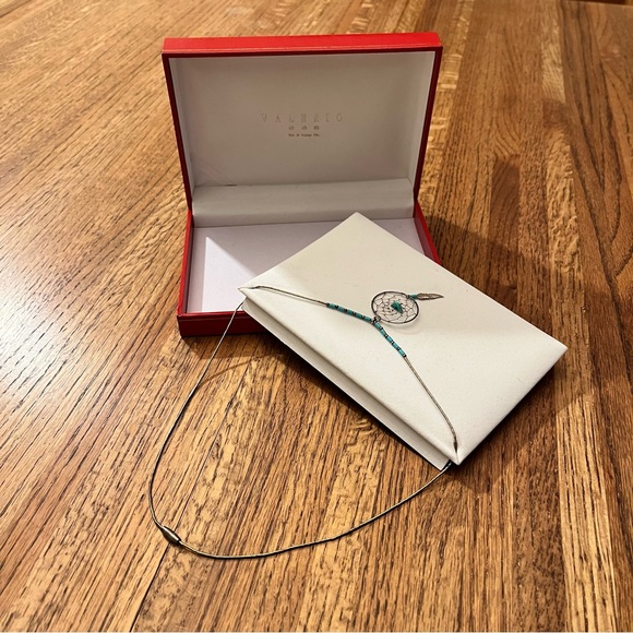 925 Sterling Silver Turquoise Dreamcatcher Necklace - Picture 9 of 10